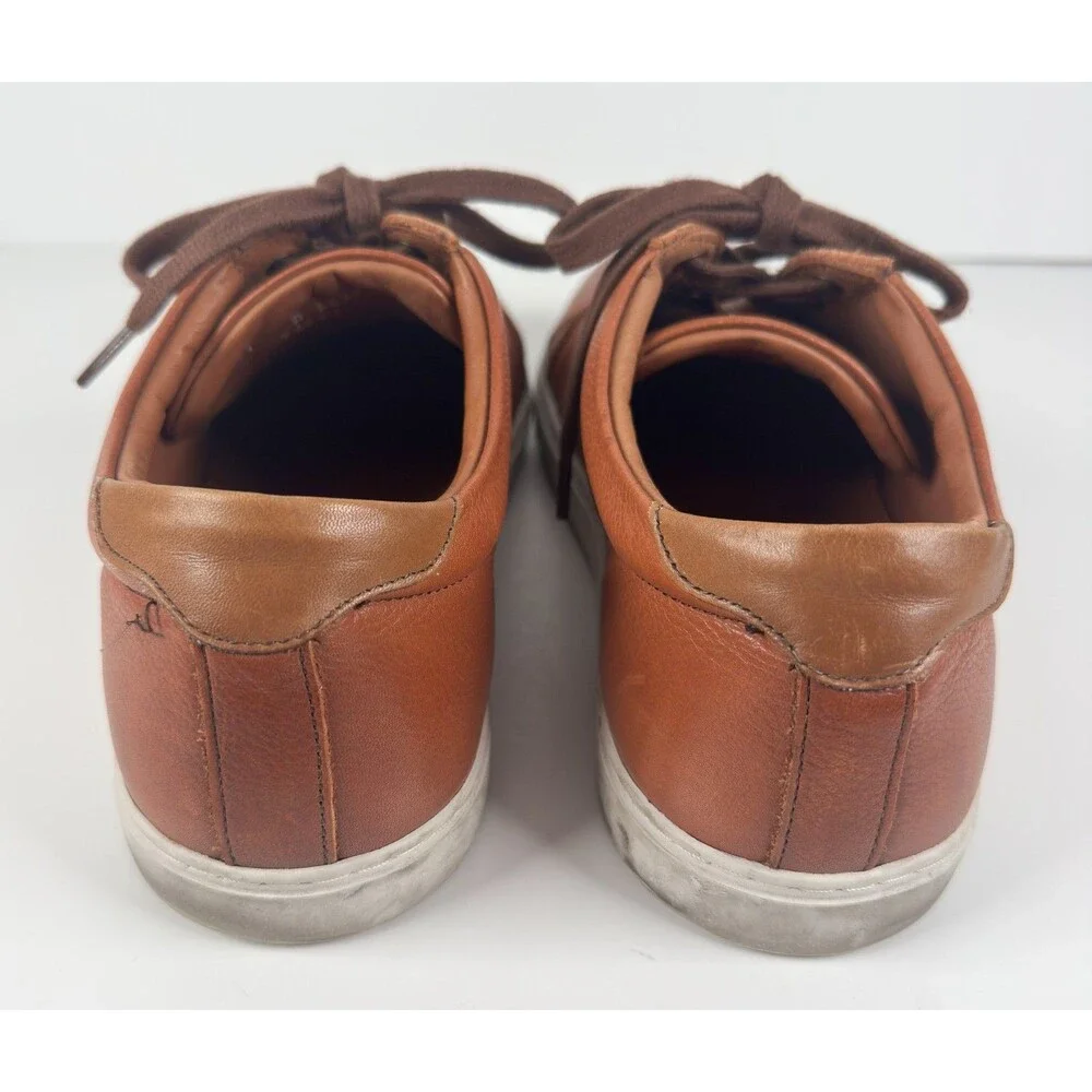 Allen Edmonds Courtside Brown Leather Lace-Up Sneakers Men's US 11 D